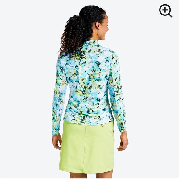 NVO Laurisa Long Sleeve Mock Curacao Blue - Picture 7 of 7